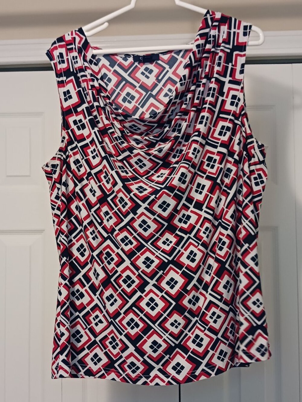 #265 3/$18 - Chaps Blue/Red Tank Top Size 2X